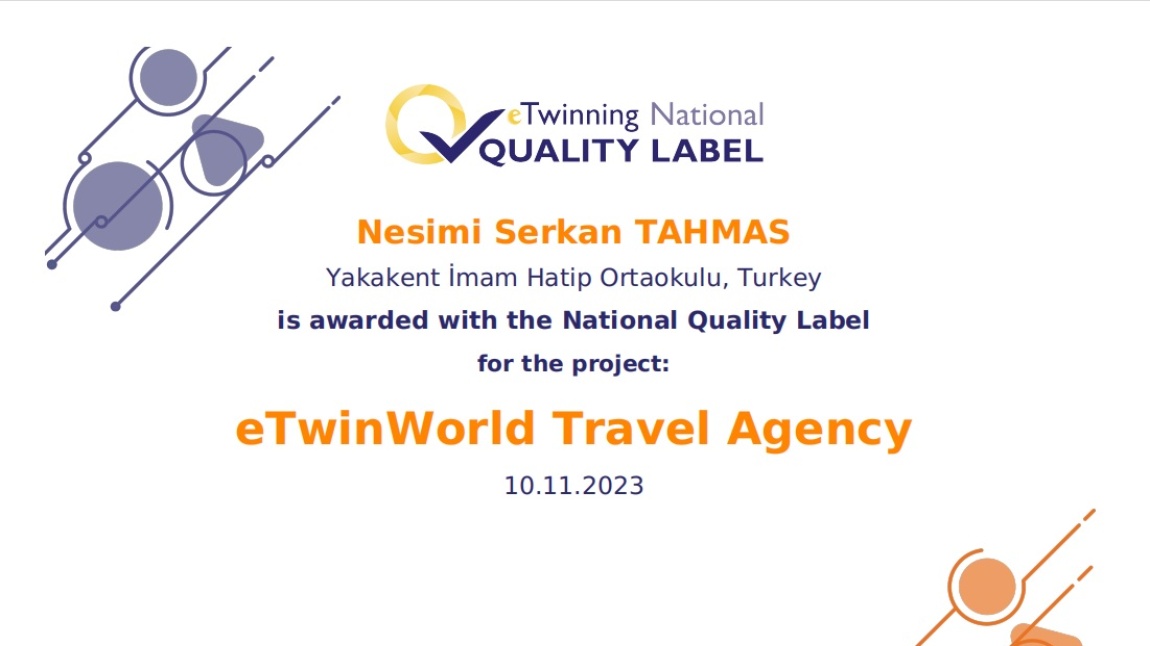 Ulusal kalite etiketi alan okulumuz öğretmeni Nesimi Serkan Tahmas   ve e-Twinning ekibindeki öğrencilerimizi tebrik ederiz.